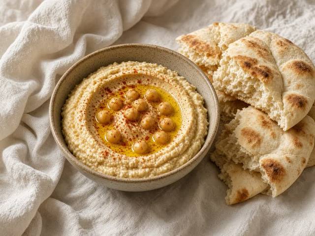 Homemade hummus